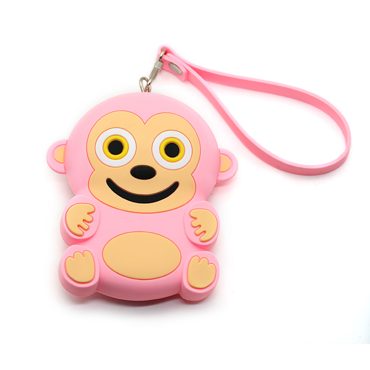 卡通动物硅胶零钱包,猴子款硅胶硬币钱包-硅胶包