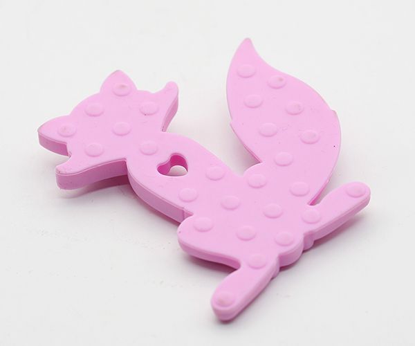 可蒸汽消毒硅胶牙胶狐狸造型咬咬胶